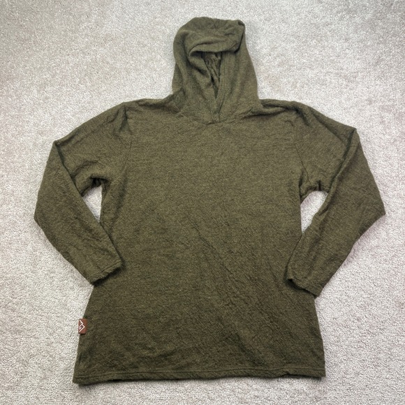 Appalachian Gear Company Tops - Appalachian Gear Company Women XL Hoodie Green 100% Peruvian Alpaca Yarn USA